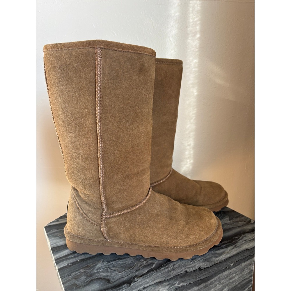 Bearpaw Tall Suede Boots Brown Winter Comfort‎ Lined Women's Size 8